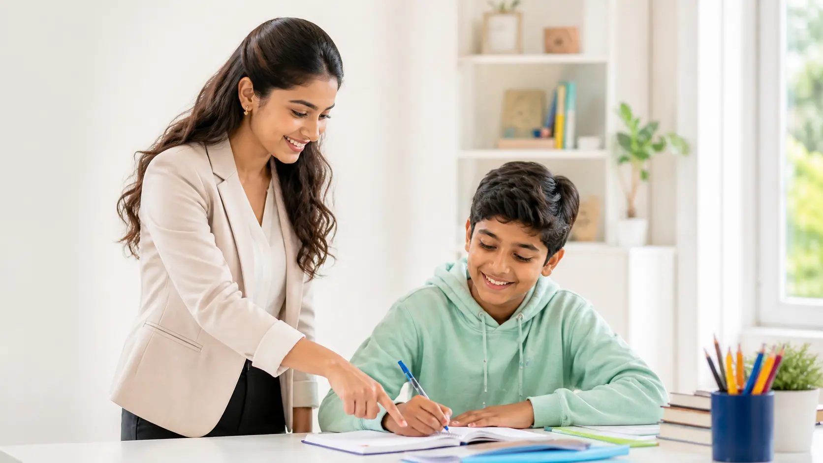 Tutoring in progress
